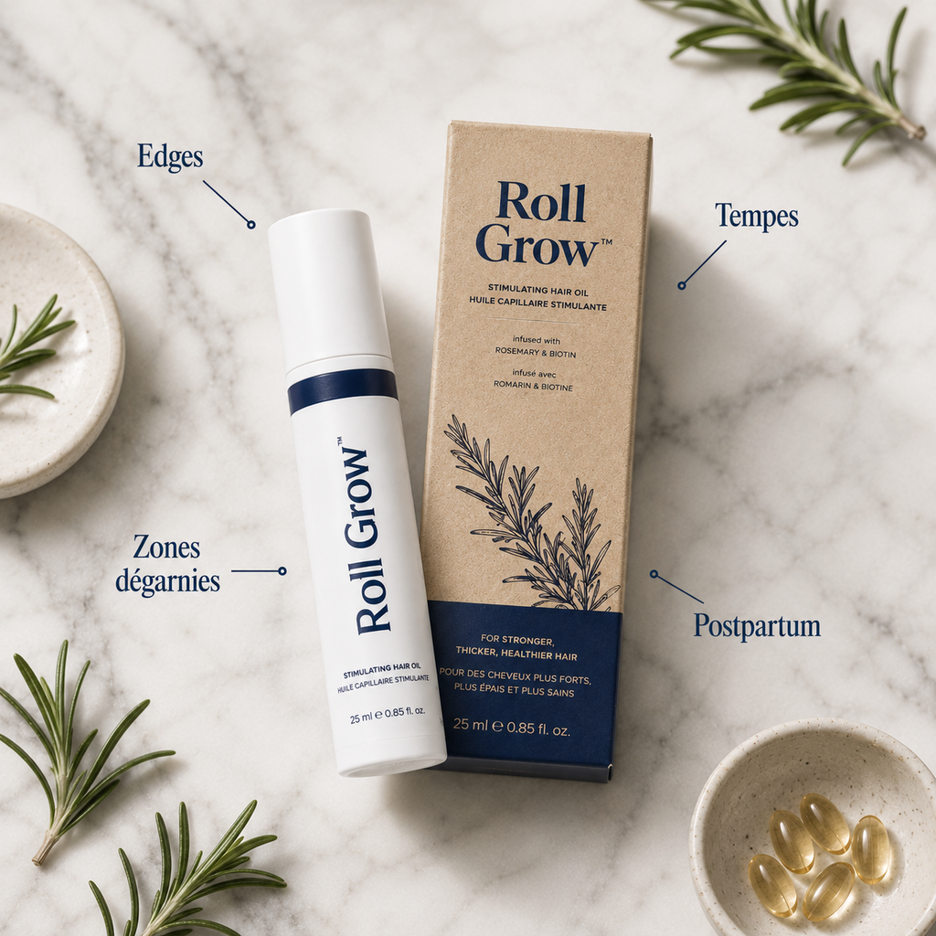 Roll Grow™ — Sérum Repousse Ciblée · Romarin & Biotine